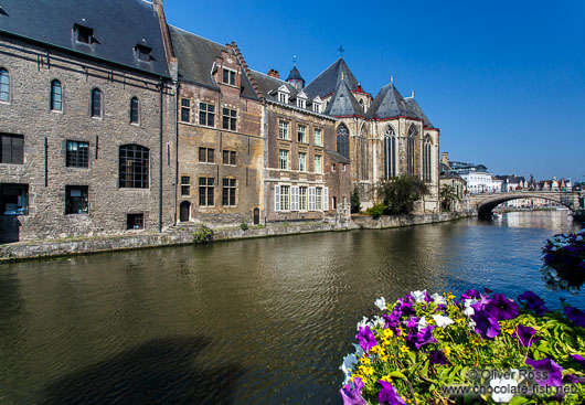 Ghent houses along canal