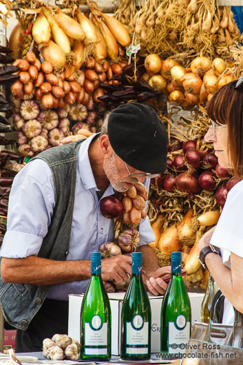 Vendor at the Kuider food market in Ghent