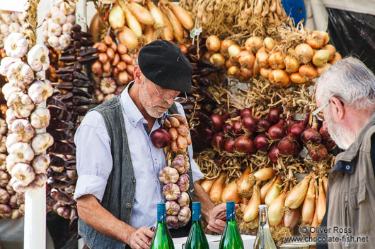 Vendor at the Kuider food market in Ghent