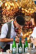 Travel photography:Vendor at the Kuider food market in Ghent, Belgium