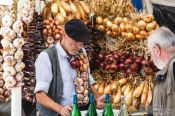 Travel photography:Vendor at the Kuider food market in Ghent, Belgium