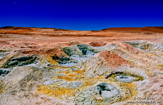 Vents (fumaroles) at the Geyser Sol de Mañana, Bolivian Altiplano