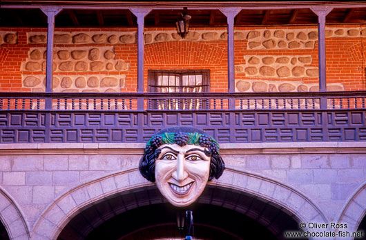 Figurehead in the courtyard of the Casa Real de la Moneda Museum, Potosi