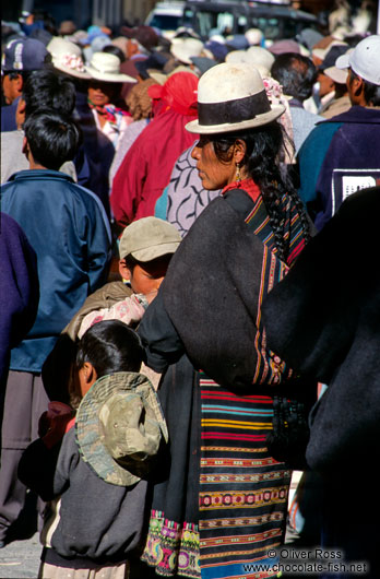Woman with children in Potosi