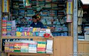 Travel photography:Bookseller and phone booth in La Paz, Bolivia