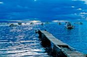 Travel photography:Lake Titikaka (Titicaca) just before a thunderstorm, Bolivia