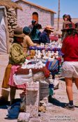 Travel photography:Tourists at souvenir stands, Bolivia