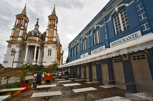 The Catedral de São Sebastião with famous Bar Vesuvio in Ilhéus