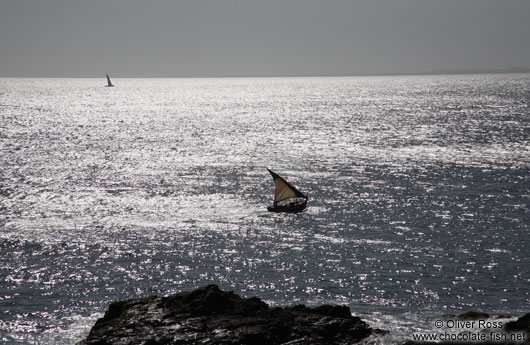 Traditional Bahia Saveiro boat in Salvador