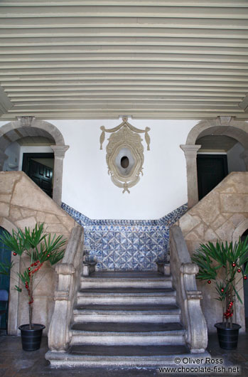 Staircase inside a church in Salvador