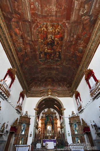 Inside the former slave church Igreja do Rosário dos Pretos in Salvador