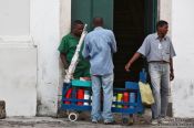 Travel photography:Mobile coffee shop in Salvador de Bahia, Brazil