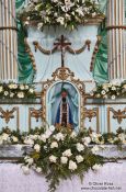 Travel photography:Valença church altar with black Madonna , Brazil