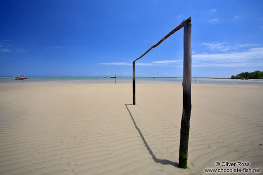 Boipeba Island beach football goal 