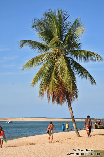 People on Boipeba Island beach