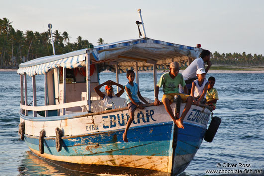 Water taxi on Boipeba Island