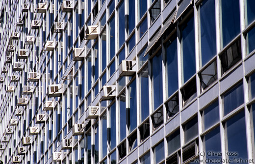 Air conditioning systems outside a government building in Brasilia