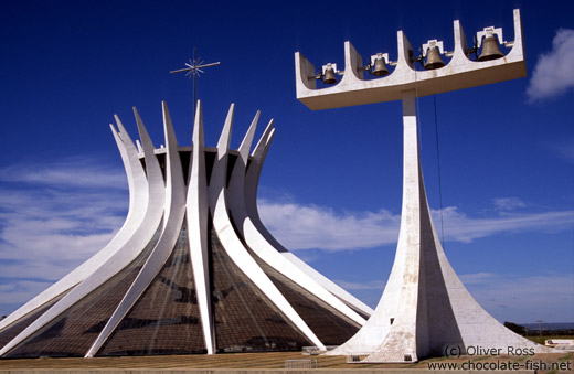 The Catedral Metropolitana in Brasilia, by architect Oscar Niemeyer