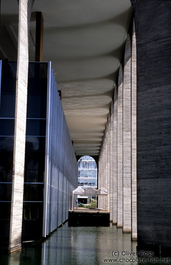 Part of the Itamarati palace (the Ministry of Foreign Affairs building) in Brasilia, by architect Oscar Niemeyer