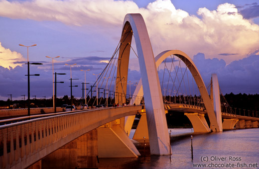 The President Juscelino Kubitscheck Bridge in Brasilia, by the Rio architect Alexandre Chan