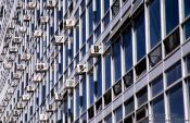 Travel photography:Air conditioning systems outside a government building in Brasilia, Brazil