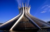 Travel photography:The Catedral Metropolitana in Brasilia, by architect Oscar Niemeyer, Brazil