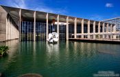 Travel photography:The Itamarati palace (Ministry of Foreign Affairs building) in Brasilia, by architect Oscar Niemeyer, Brazil