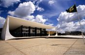 Travel photography:Building of the Supreme Court in Brasilia by architects Oscar Niemeyer and Lúcio Costa, Brazil