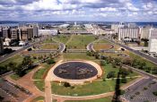 Travel photography:The Eixo Monumental in Brasilia (View from the Television Tower), Brazil
