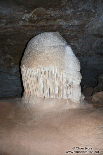 Stalagmite structure inside the Gruta da Lapa Doce near Lençóis