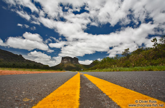 Road leading to the Morro do Pai Inacio near Lençóis