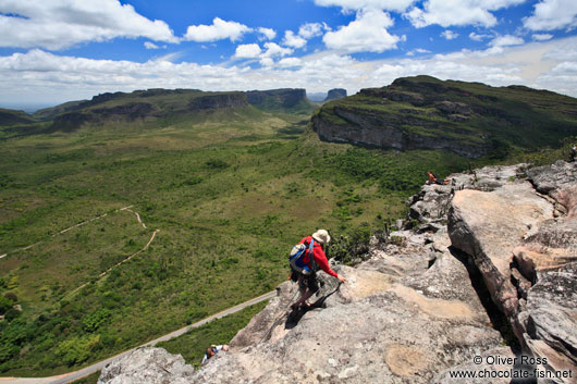 Climber arriving on top of the Morro do Pai Inácio