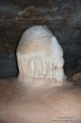 Travel photography:Stalagmite structure inside the Gruta da Lapa Doce near Lençóis, Brazil