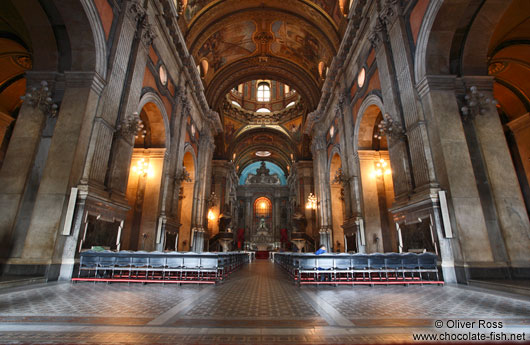 Inside the Igreja da Candelária in Rio