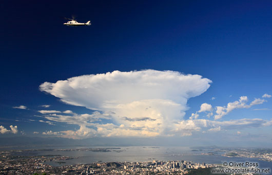 Towering cumulo-nimbus cloud over Rio de Janeiro