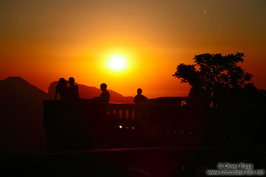 Sunset on the Corcovado in Rio