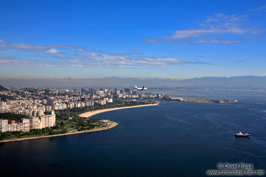 Panoramic view of Rio´s Botafogo and Flamengo districts from the Sugar Loaf (Pão de Açúcar)