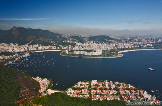 Panoramic view of Rio´s Botafogo, Flamengo and Urca districts from the Sugar Loaf (Pão de Açúcar)