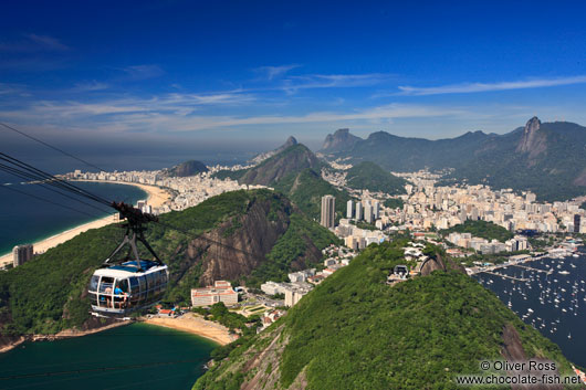 Gondola arriving on top of the Sugar Loaf (Pão de Açúcar)