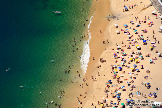 Birds-eye view of Praia Vermelha from the top of the Sugar Loaf (Pão de Açúcar)