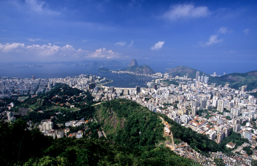 Panoramic view of Rio from the Mirante de Dona Marta near the Corcovado