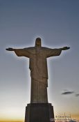 Travel photography:´Haloed´ Christ on top of the Corcovado in Rio, Brazil
