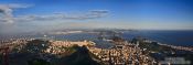 Travel photography:Superwide panorama of Guanabara bay and the Sugar Loaf (Pão de Açúcar) in Rio, Brazil