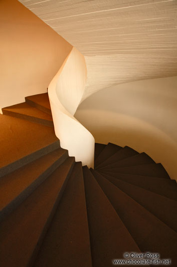 Staircase inside the Museum of Contemporary Art in Niterói