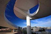 Travel photography:The ramp leading to the Museum of Contemporary Art in Niterói, Brasil