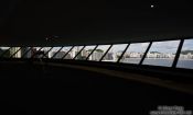 Travel photography:View of Niterói from inside the Museum of Contemporary Art, Brazil