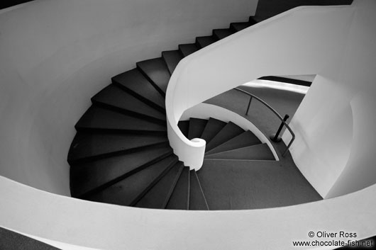Staircase inside the Museum of Contemporary Art in Niterói