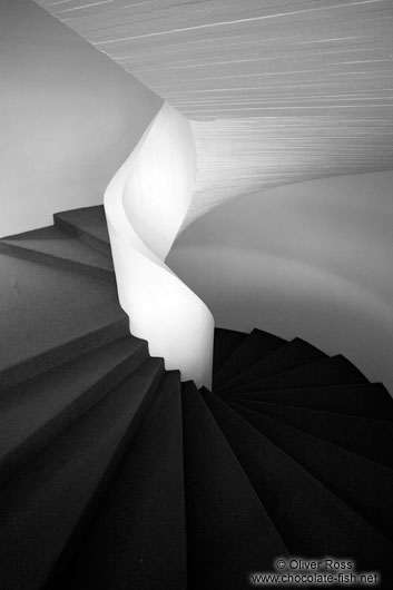 Staircase inside the Museum of Contemporary Art in Niterói