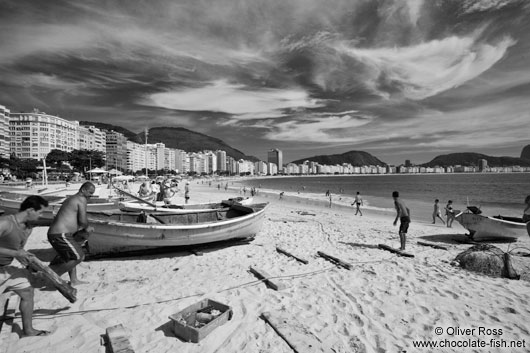 Copacabana beach in Rio de Janeiro