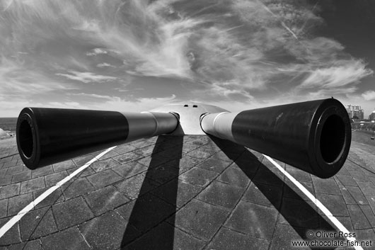 Cannons in Copacabana Fortress in Rio de Janeiro